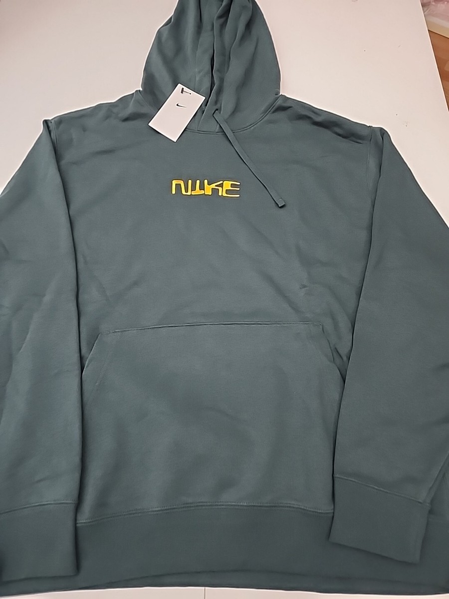 Nike Club Fleece Men's Pullover Soccer Hoodie FB6574-328 Green 2XL