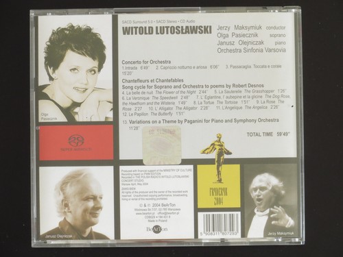 The Pearls of Polish Music - Lutoslawski SACD DSD Hybrid MULTI-CH - Zdjęcie 4 z 4