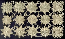 GERMAN DRESDEN DIE CUT GOLD FOIL PAPER ORNAMENTS VICTORIAN CRAFTS