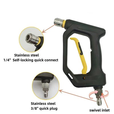 4000psiHigh-Pressure Car Washing Water Gun Anti Winding Joint 3/8Internal Thread