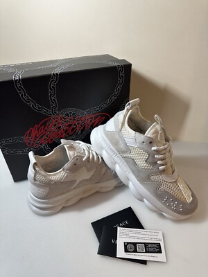 Versace Chain Reaction Sneaker Luxus Schuhe Größe 4 UK 37 EU
