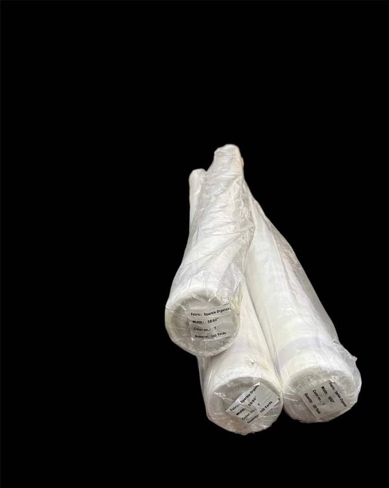 Wholesale Organza Crystal Sheer Fabric 60 Inches wide by Roll 100 Yards - Image 2 of 2