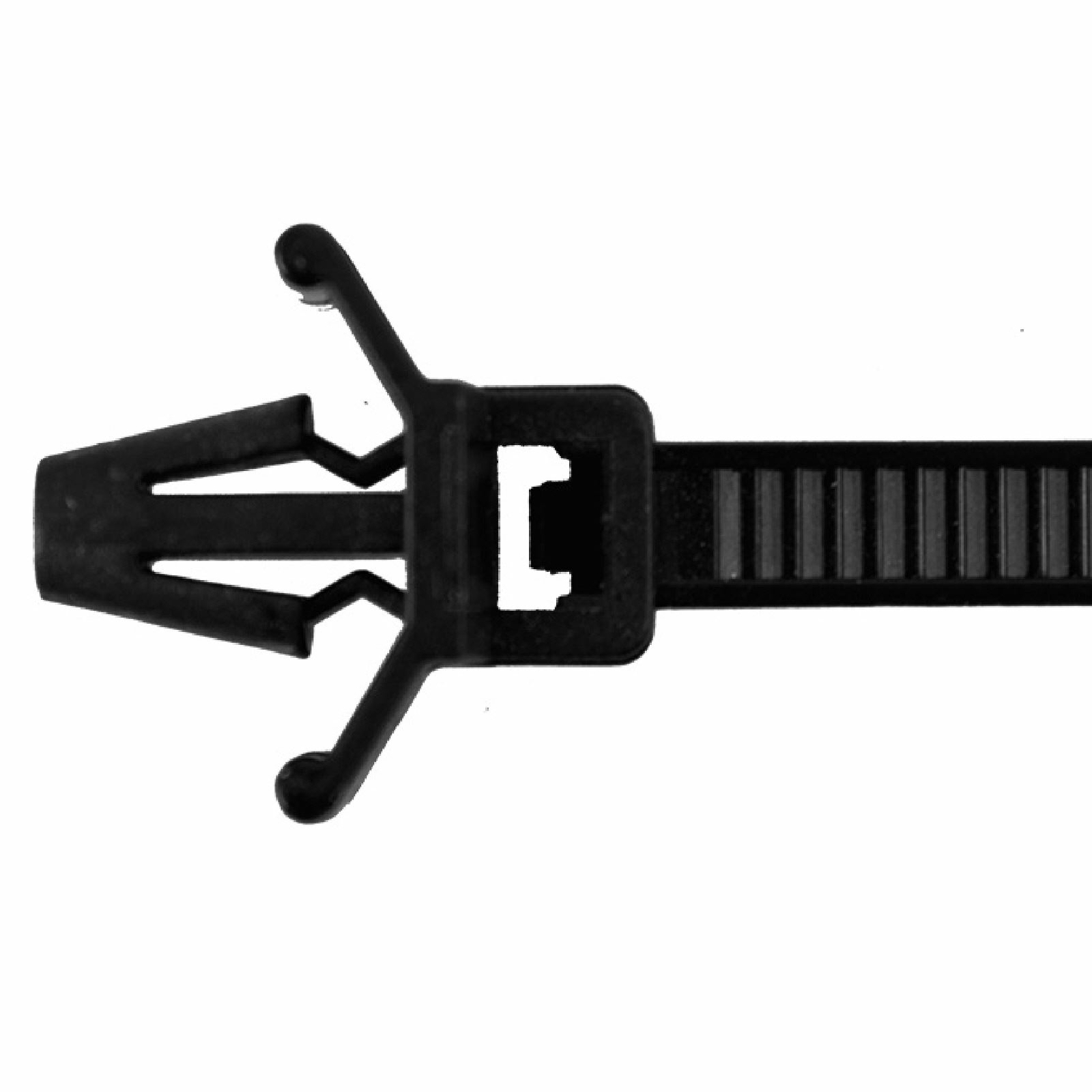 100 x Black Push Mount Winged Cable Ties 100mm x 4.8mm Car Chassis Fixing Base eBay