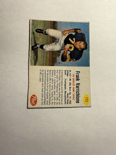 Frank Varrichione #173 1962 Post Cereal card