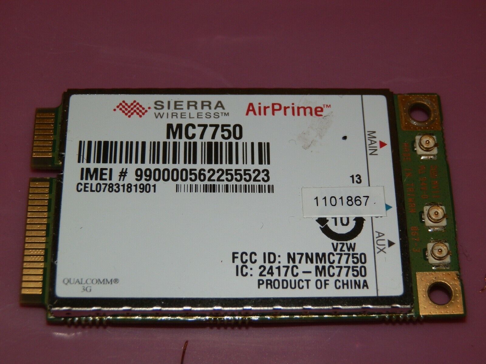 Sierra Wireless AirPrime MC7750 Mini PCIe Wireless WWAN 4G Card 