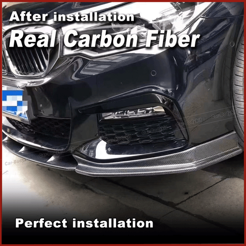 Alerón divisor delantero labio delantero de carbono se adapta al paquete BMW G30 G38 M 2017-2020 - Imagen 3 de 11