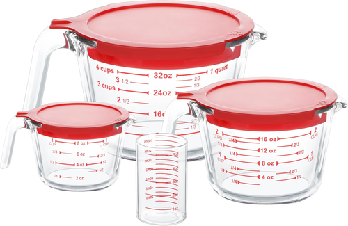4 Piece Glass Measuring Cups Set, 5 Oz, 1-Cup, 2-Cup, 4-Cup Liquid Measuring Cup - Picture 10 of 12