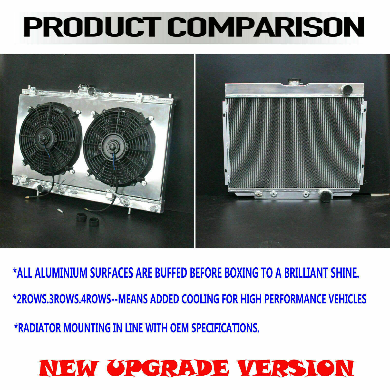 Aluminum Radiator 2061 Fit Lexus SC300 Base L6 3.0L 2JZGE 1992-2000 3 ...