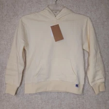 Russell Athletic Girls Hoodie Size Medium Ivory FA23 New Pullover Basic