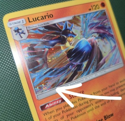WHOLE FULL SWIRL    NM Lucario SM54 Sun Promo Cosmos Holo Pokémon Card