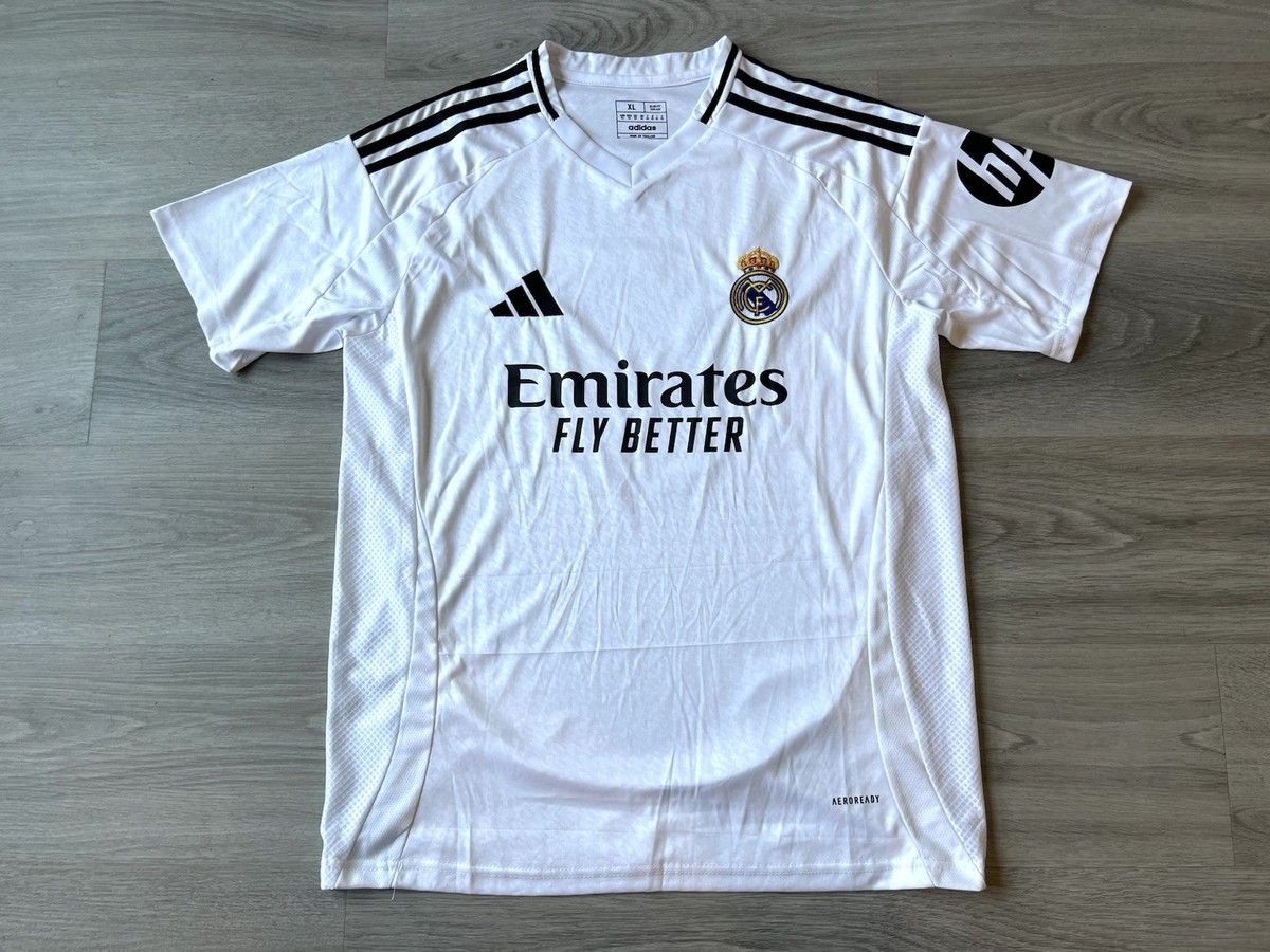 Size XL - Mbappé #9 2024-25 Real Madrid adidas Home Jersey