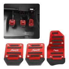 jeseny 3 PCS Car Non-Slip Aluminum Alloy Pedal Pads, Manual/Automatic...