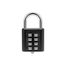 8-Digit Combination Padlock Push Button Lock for Locker Cabinet Black