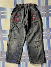 True Vintage 50s/60s Kids Boys Walls Of Texas Embroidered Black Western Pants
