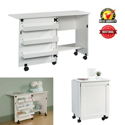 Rolling Sewing Cart with Storage Craft Tables Cabinet Organizer with Wheels New