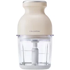 recolte Cordless Capsule Cutter Bonne Chopper Food Processor Cream White RCP-7