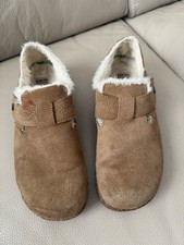 Earth Origins Aurora Jade Size 9 M Clog Tan Suede Fur Lining Comfort