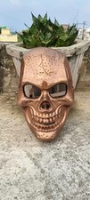   copper Finish Aluminum Skull Mask: Halloween Horror Face Mask