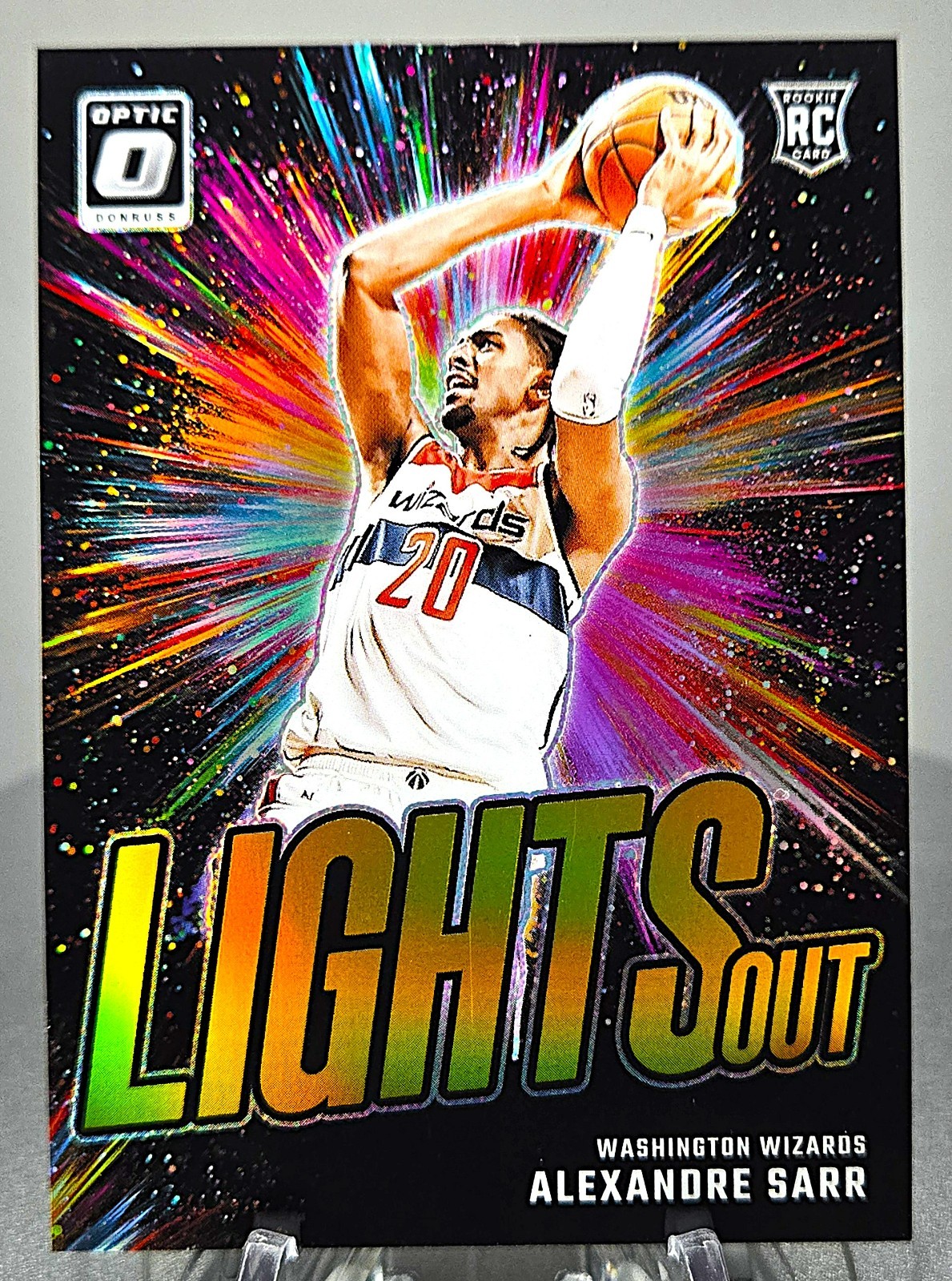 Alexandre Sarr Fast Break Gold /10 - 2024-25 Donruss Optic - Lights Out #5 (RC)