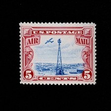 lss US Airmail C11 1928 5c Red Blue Beacon Rocky Mountains MNH VF (L4)