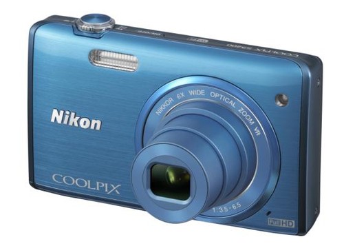 Nikon COOLPIX S5200 Blue Digital Camera Fully Working 90% New W/SD Card Charger