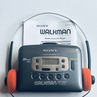 SONY Walkman WM-FX423 Cassette Player & AM/FM Radio- New Belt