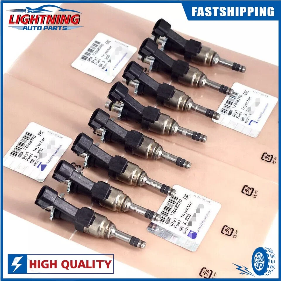 Inyectores de combustible de calidad superior 8X 12668390 para Chevrolet GMC 2014-2017 Foto 2 de 4