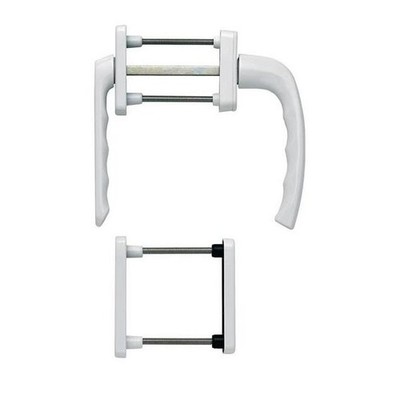 Hoppe Balkongarnitur NY 099KH/961N/U10/  Alu.F9016 63-73mm 4-KT.7mm 3273952