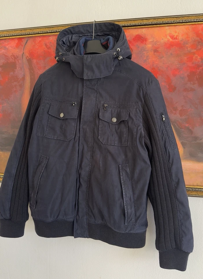 Chaqueta de lana de nailon pesado Paul & Shark con capucha talla L Foto 4 de 4