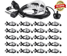 Paquete de 20 auriculares para walkie-talkies con micr fono y tubo ac stico