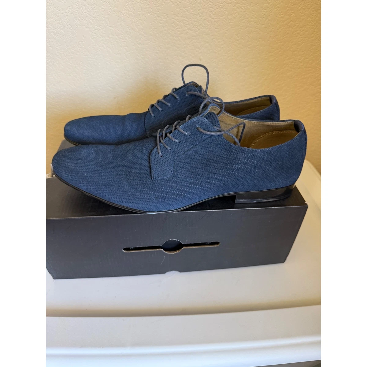 aldo blue dress shoes Oxford for Men for sale a glossy navy oxford