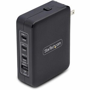 Startech 140W Usb-C Wall Charger 3X Usb-C/1X Usb-A Pd 3.1 International Gan Powe