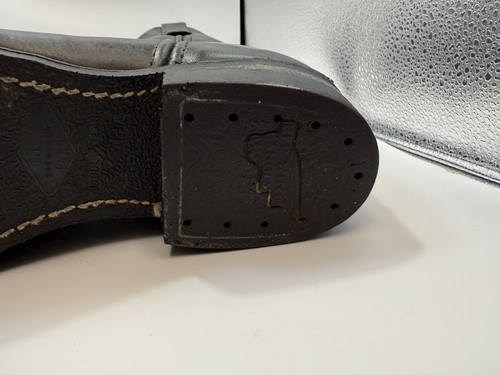 Vintage Red Wing Pecos Stiefel Herren 10,5 B Schwarz Leder Stahlkappe Biker Western - Bild 6 von 24