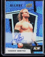 2022 Upper Deck Allure AEW #2 Hangman Adam Page Autographs Blue Line #/35