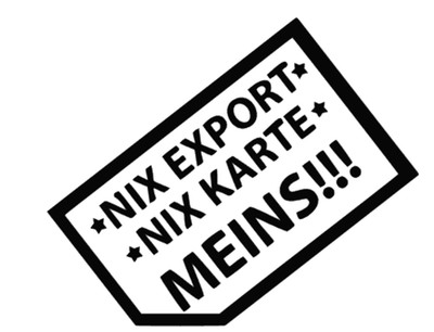 Nix Export Nix Karte Meins Aufkleber Auto Fenster Wand Möbel Deko