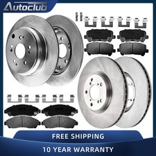 12.98" Front and 13.13" Rear Brake Pad Rotor Kit for Honda Pilot Acura ZDX MDX