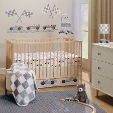 Lambs  Ivy Little Racer 3-Piece Cars/Transportation Baby Crib Bedding Set