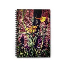 Yellow Wildflower Photo Spiral Notebook  Ruled Lined Journal