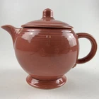 Vintage Fiesta Fiestaware Rose Medium Teapot With Gumdrop Lid C Handle 1950's