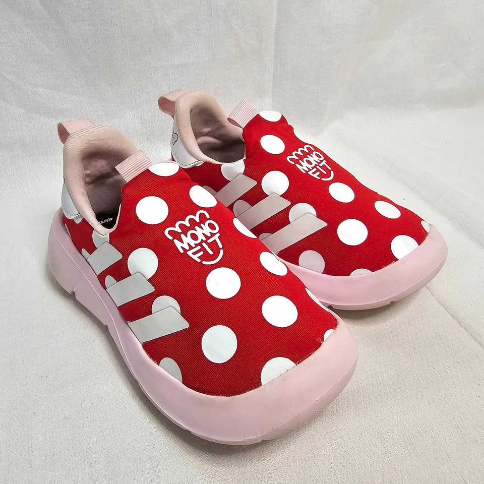 Adidas X Disney Minnie Mouse Monofit Entrenador Zapatos Rojo Niño Niñas Talla 9K Foto 4 de 4