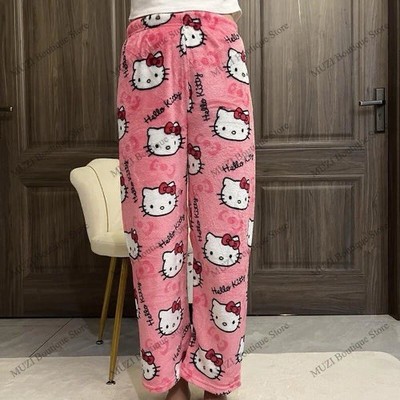 Sanrio Authorized Hello Kitty Pajama Pants Black X-Large (12)