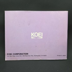 Romance Of The Three Kingdoms II Nintendo NES Manual Only