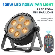 105W LED Par Can Light DMX RGBW Strobe Stage Light Disco Party Lighting W/Remote