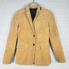 J Crew Wide Wale Corduroy Blazer Jacket in Camel Tan Womens 00 Academia Preppy