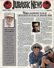 JURASSIC PARK PROMO director Steven Spielberg JURASSIC NEWS 1993 + LENTICULAR