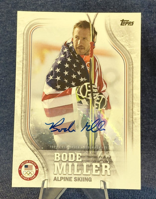 2018 Topps US Olympic & Paralympic Team and Hopefuls /60 Bode Miller Flag Auto