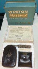 Vintage Sangamo Weston Master V Light Meter and Ivercone in Original Box
