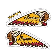   Indian Motorcycles Vintage War Sticker   Vinyl Decal for Car, Truck,  Van