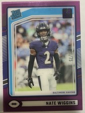 2024 Panini Clearly Donruss - Rated Rookie Nate Wiggins #89 Purple /75 (RC)