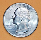 1942-S 25C Washington Quarter- BU